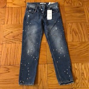 NEW! Zara Skinny Jeans with Star Embellishment
